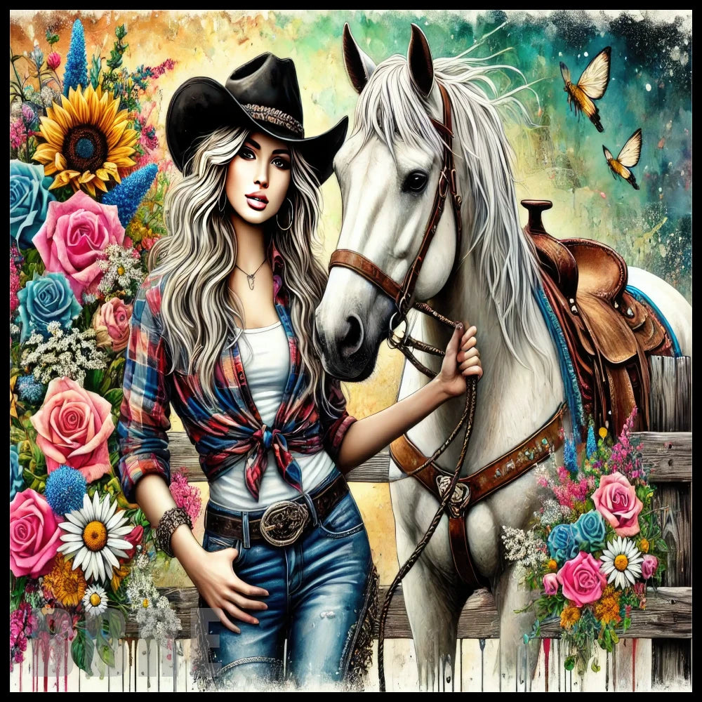Cowgirl Horse 4 20 OZ Sublimation Wrap
