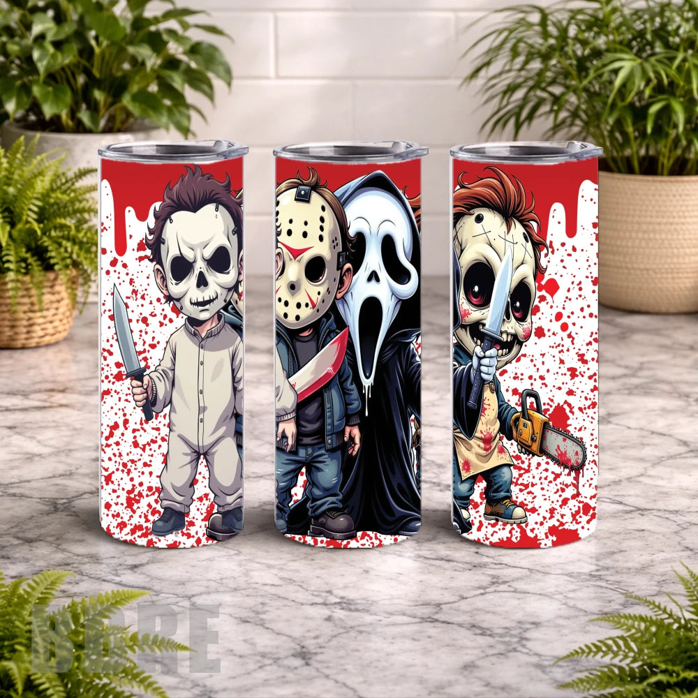 Horror Icons 2 20 OZ Wrap Mockup