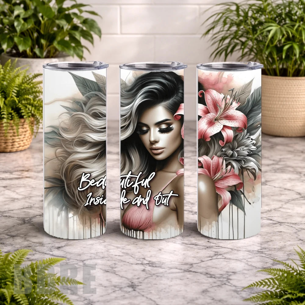 Beautiful Woman 3 20 OZ Wrap Mockup