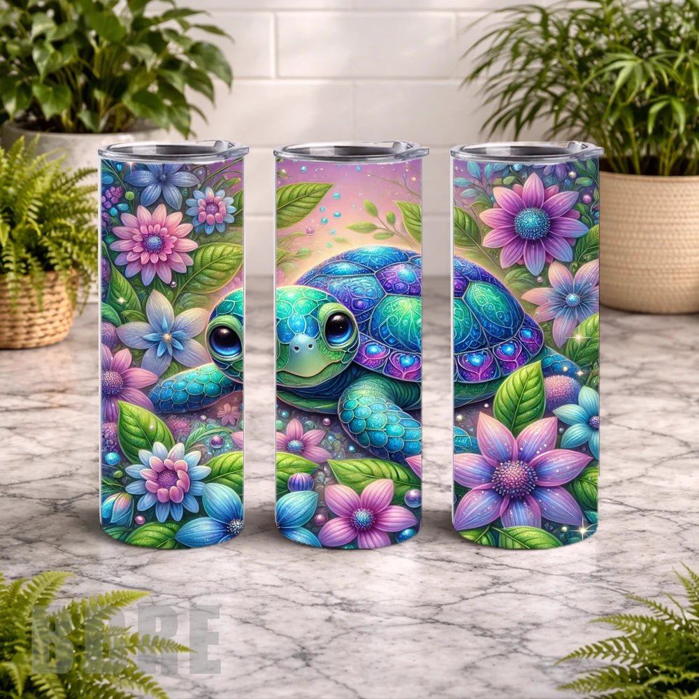 Turtle Blossom 2 20 OZ Wrap Mockup