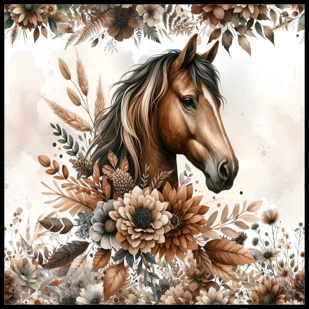 Floral Horse 20 OZ Sublimation Wrap