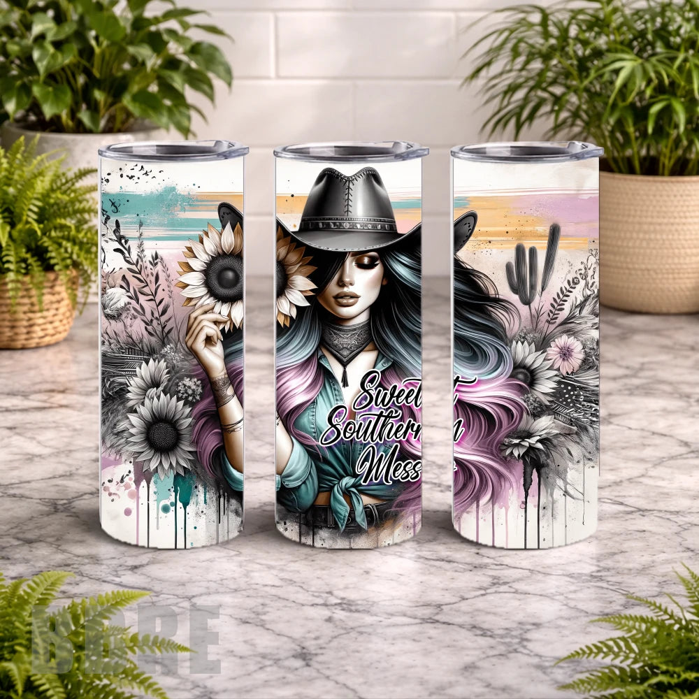 Sweet Southern 2 20 OZ Wrap Mockup
