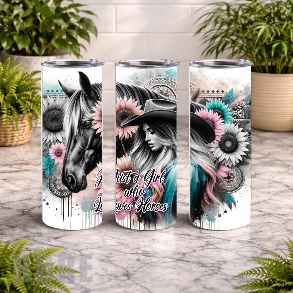 Horse Girl 20 OZ Wrap Mockup