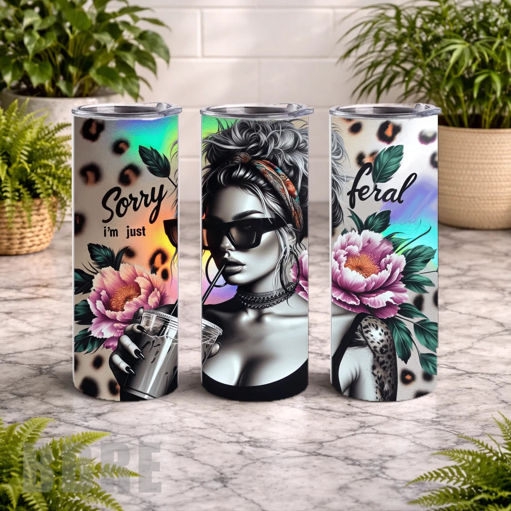 Feral Beauty 3 20 OZ Wrap Mockup