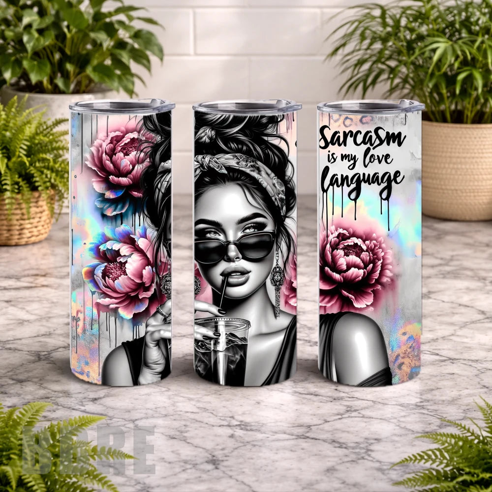 Sarcasm Tumbler 20 OZ Wrap Mockup