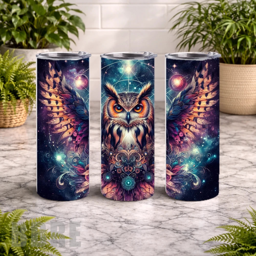 Cosmic Owl 20 OZ Wrap Mockup