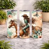 Cowgirl Horse 2 20 OZ Wrap Mockup