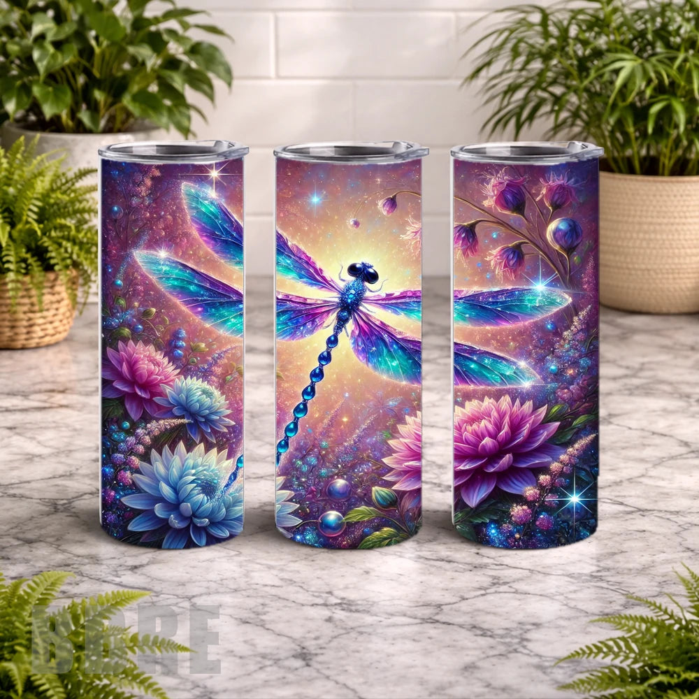 Cosmic Dragonfly 20 OZ Wrap Mockup