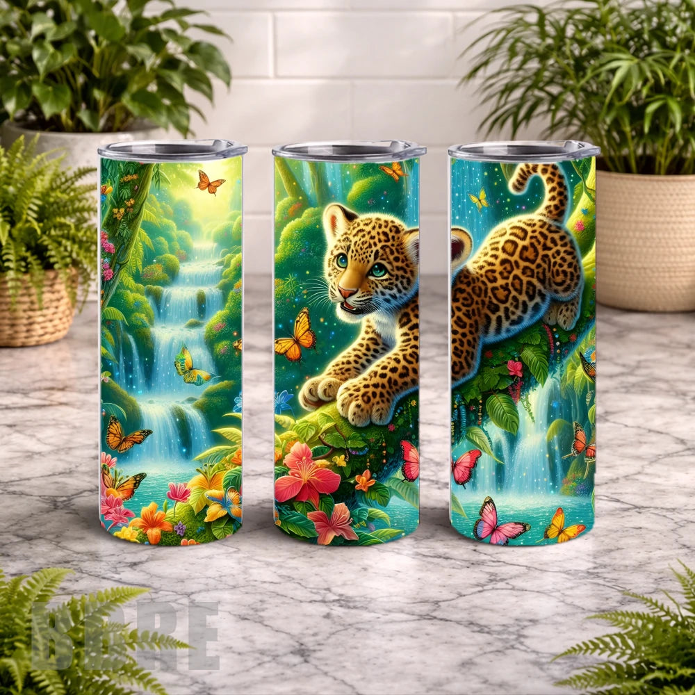 Leopard Jungle 20 OZ Wrap Mockup