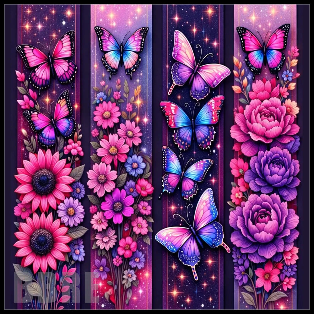 Floral Butterflies 20 OZ Sublimation Wrap