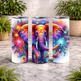 Colorful Elephant 20 OZ Wrap Mockup