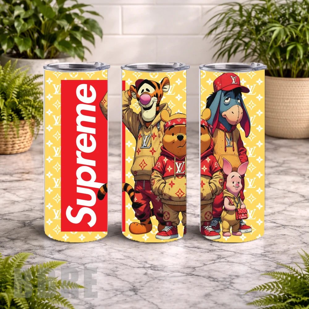Supreme Characters 20 OZ Wrap Mockup