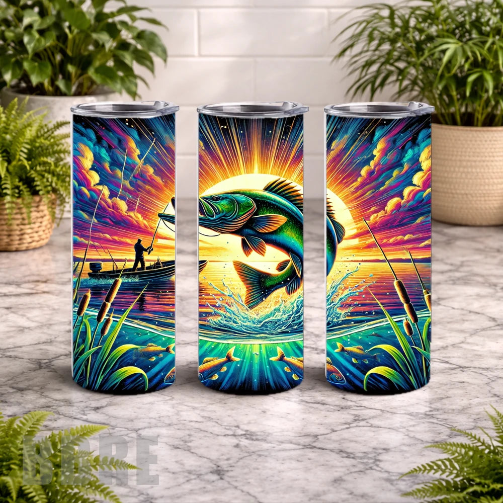Fishing Adventure 20 OZ Wrap Mockup