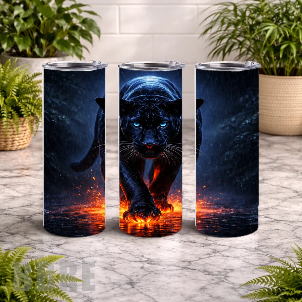 Fierce Panther 20 OZ Wrap Mockup