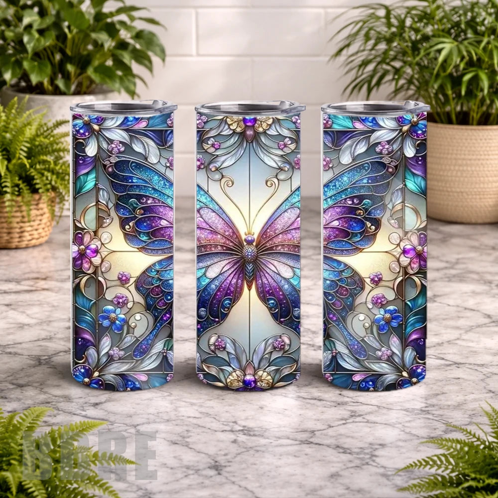Butterfly Elegance 20 OZ Wrap Mockup