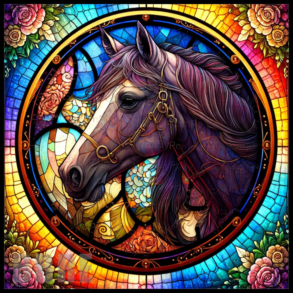 Stained Glass Horse 20 OZ Sublimation Wrap