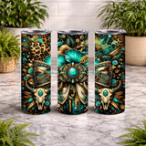 Floral Skull 20 OZ Wrap Mockup
