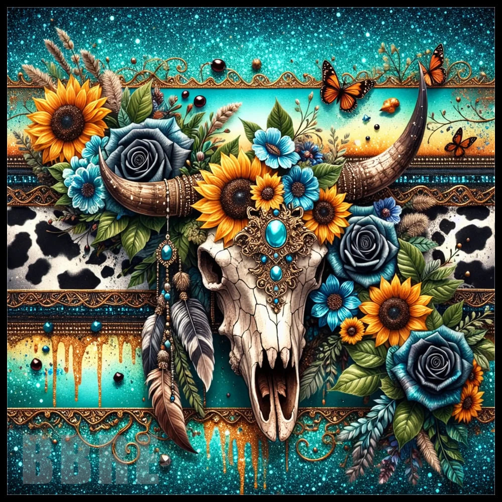 Floral Skull 2 20 OZ Sublimation Wrap