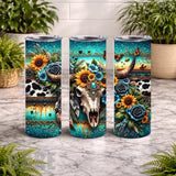 Floral Skull 2 20 OZ Wrap Mockup