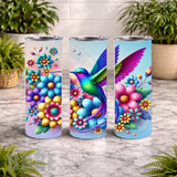Vibrant Hummingbird 2 20 OZ Wrap Mockup