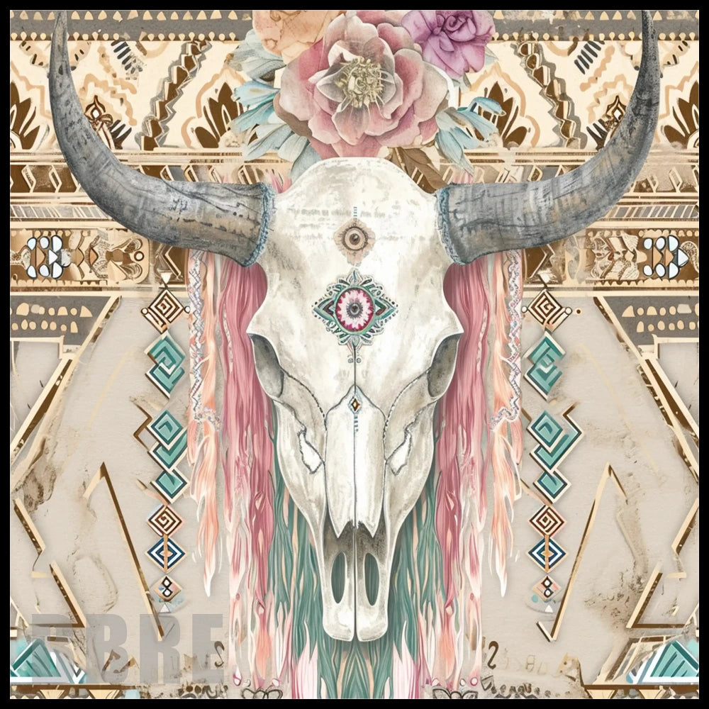 Floral Skull 3 20 OZ Sublimation Wrap