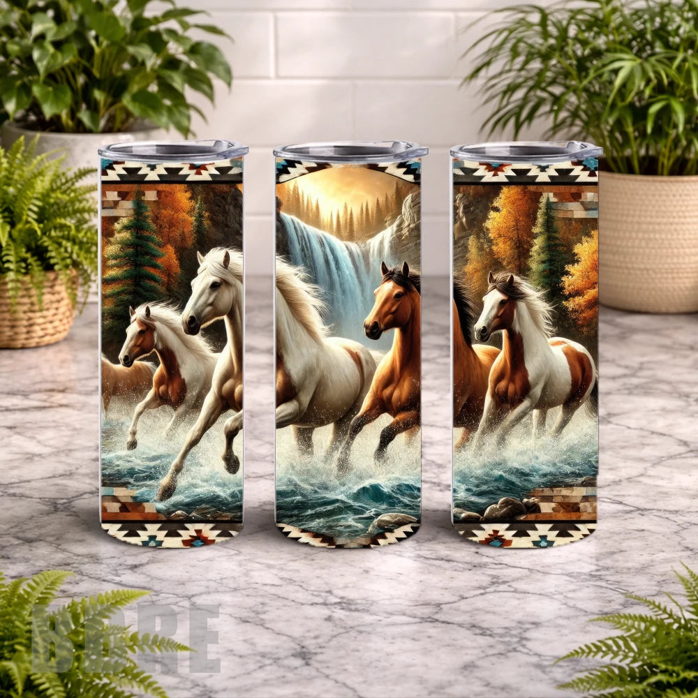 Majestic Horses 20 OZ Wrap Mockup