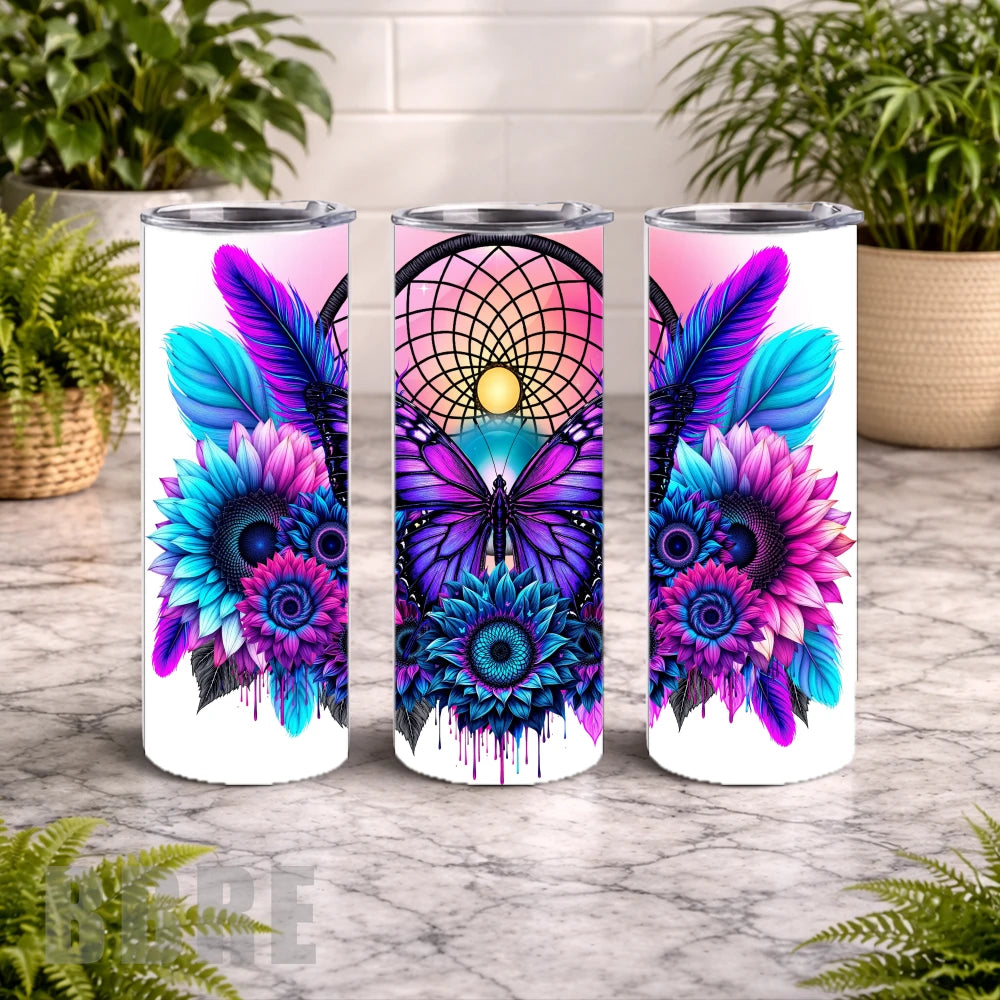 Dreamcatcher Butterfly 20 OZ Wrap Mockup