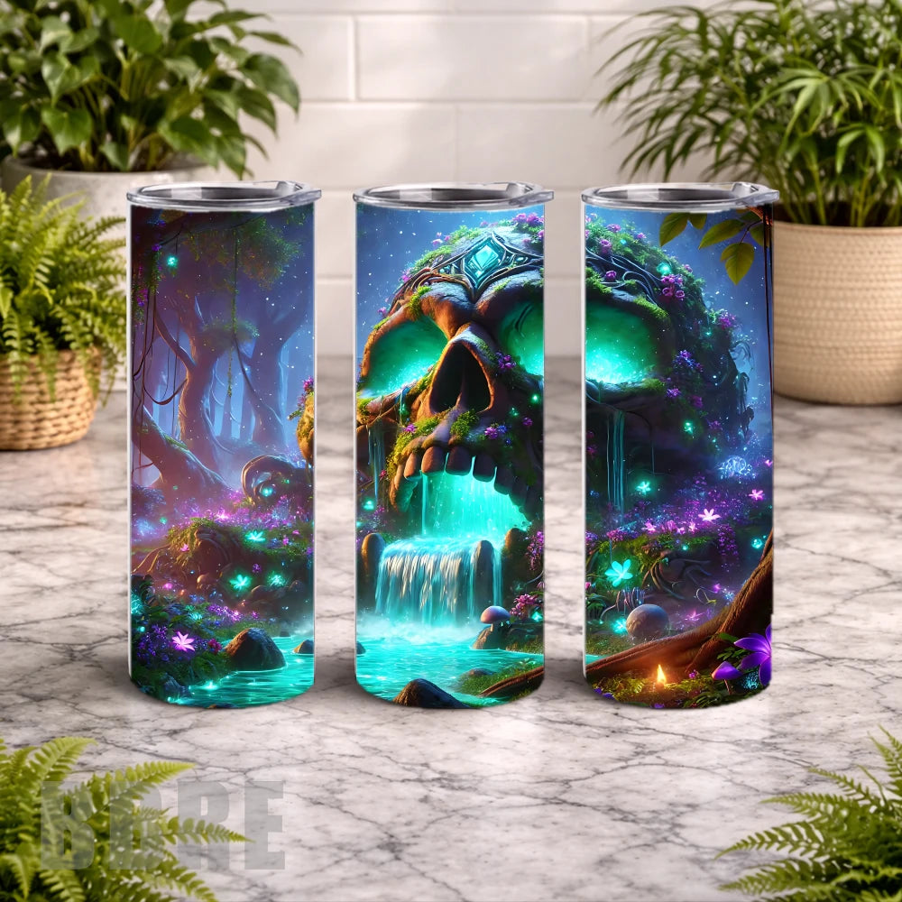 Mystical Skull 2 20 OZ Wrap Mockup