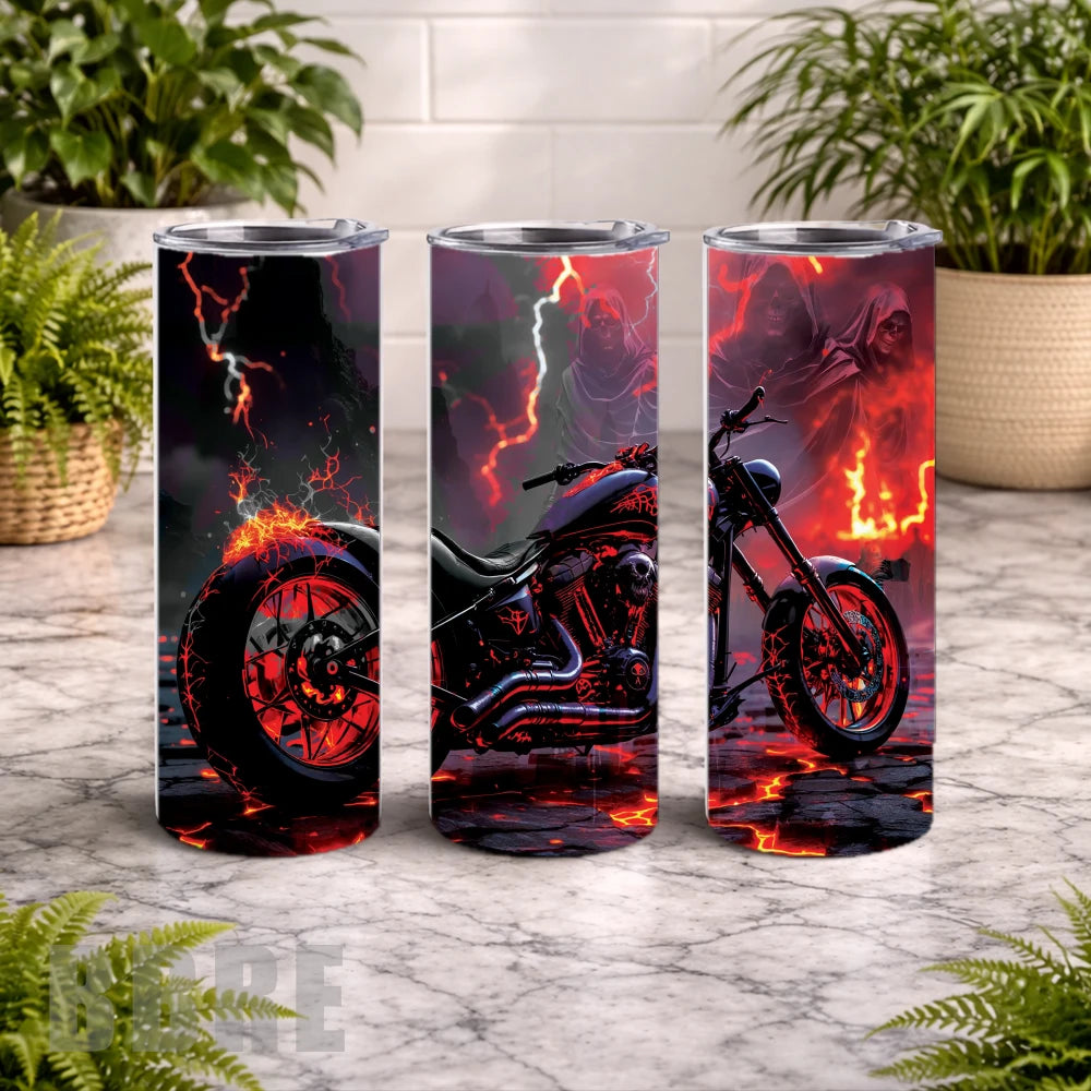 Inferno Motorcycle 20 OZ Wrap Mockup
