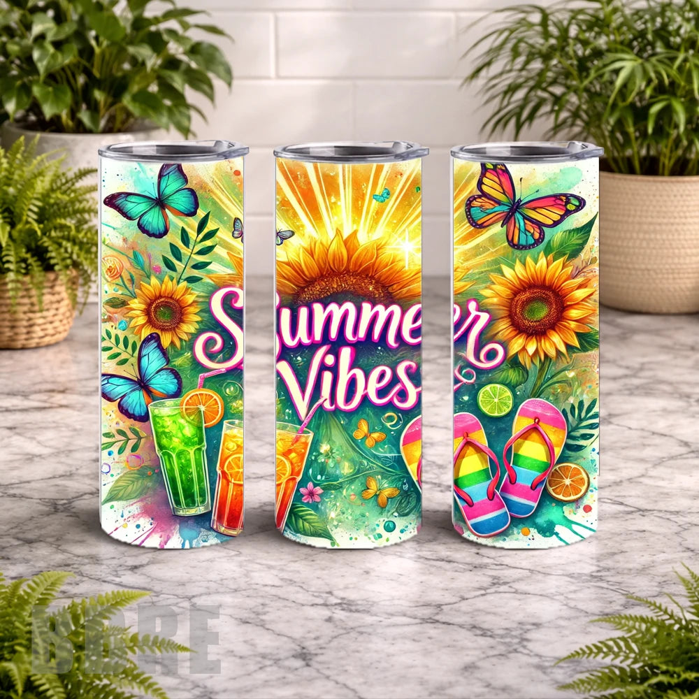 Summer Vibes 2 20 OZ Wrap Mockup