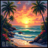 Tropical Sunset 20 OZ Sublimation Wrap