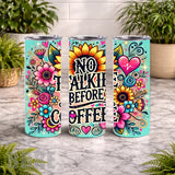 Coffee Floral 20 OZ Wrap Mockup