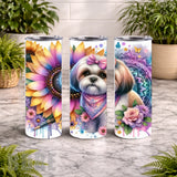 Floral Pup 20 OZ Wrap Mockup