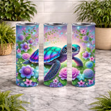 Colorful Turtle 20 OZ Wrap Mockup