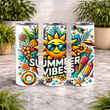 Summer Vibes 3 20 OZ Wrap Mockup