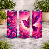 Vibrant Hummingbird 3 20 OZ Wrap Mockup