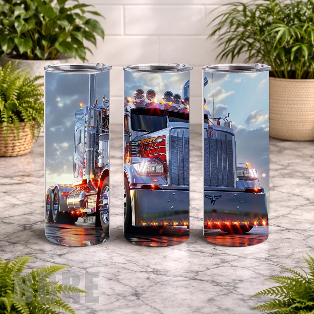 Chrome Truck 20 OZ Wrap Mockup