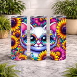 Colorful Cat 20 OZ Wrap Mockup