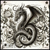 Dragon Floral 20 OZ Sublimation Wrap
