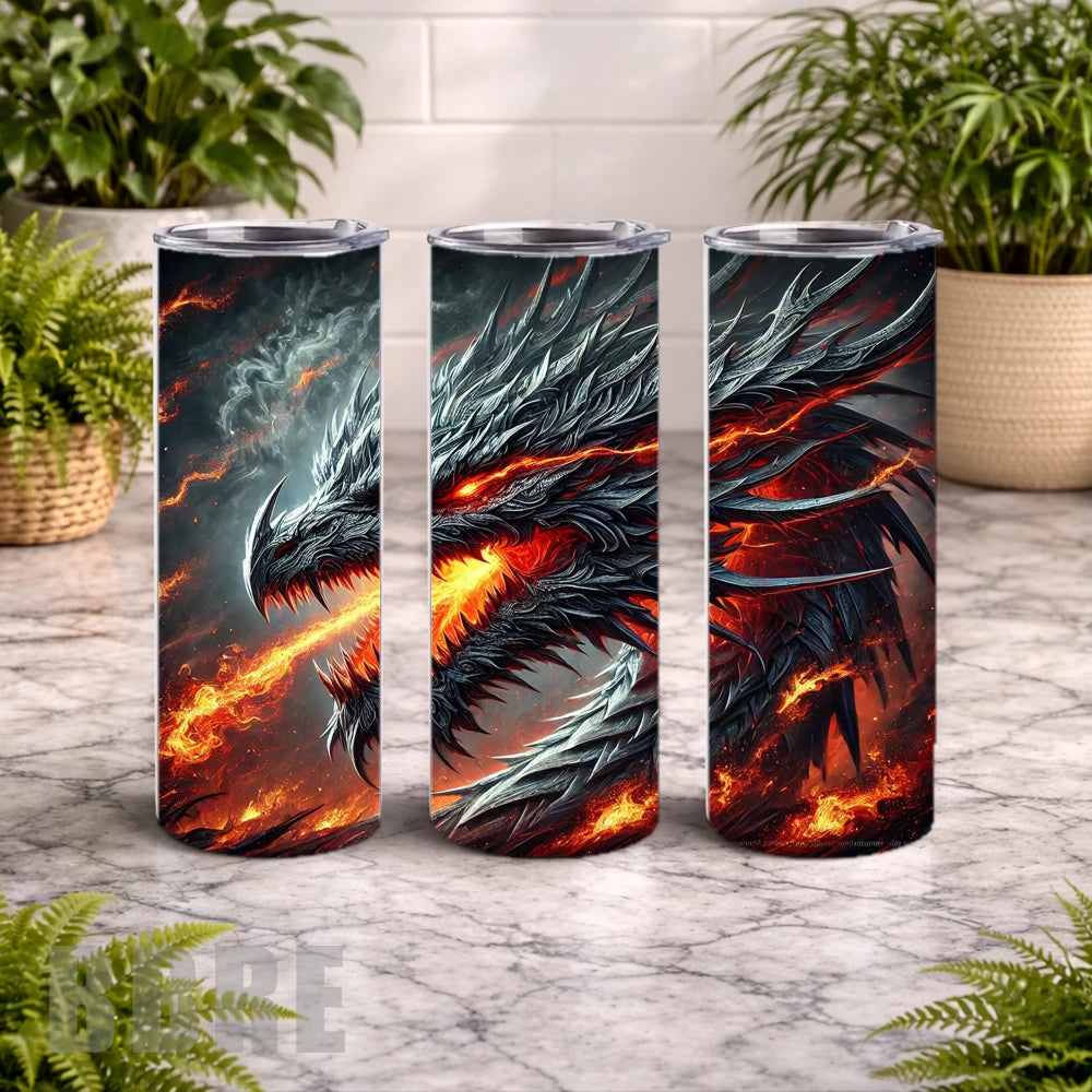 Fiery Dragon 20 OZ Wrap Mockup