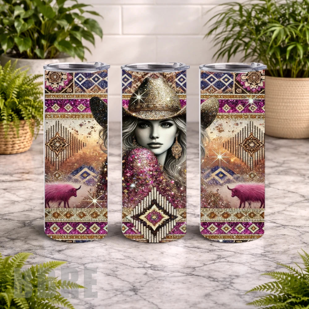 Cowgirl Glam 20 OZ Wrap Mockup