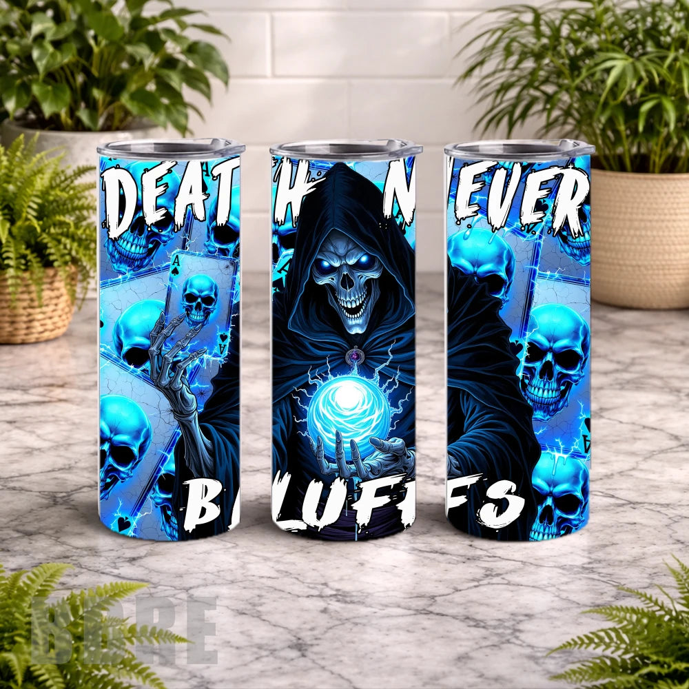 Death Never 20 OZ Wrap Mockup