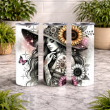 Sunflower Lady 20 OZ Wrap Mockup