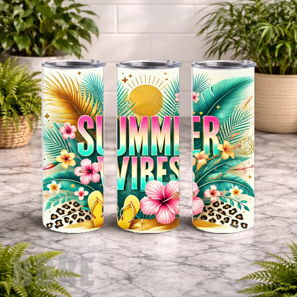 Summer Vibes 4 20 OZ Wrap Mockup