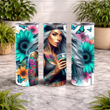 Floral Beauty 8 20 OZ Wrap Mockup