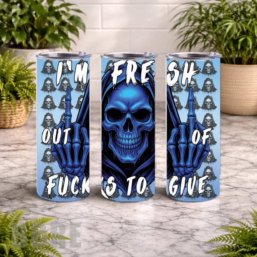 Fresh Skull 20 OZ Wrap Mockup