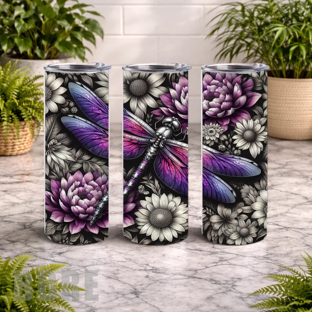 Dragonfly Blossom 20 OZ Wrap Mockup