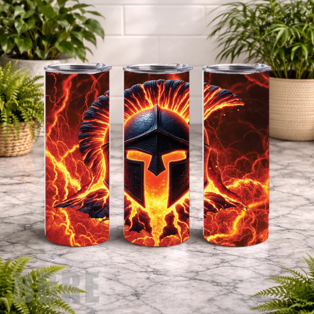 Spartan Helmet 20 OZ Wrap Mockup