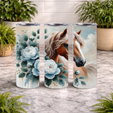 Floral Horse 2 20 OZ Wrap Mockup