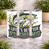Fishing Tumbler 20 OZ Wrap Mockup